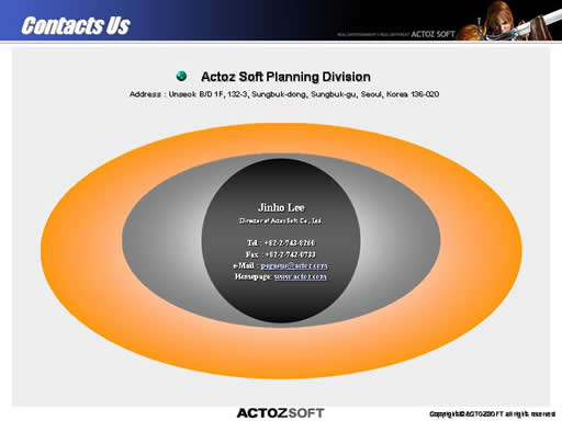 Click here for the next slide - Actoz Soft - Games At Your Finger Tips