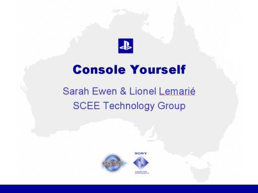 Click here for the next slide - Sarah Ewen - Console yourself: Game Development using Linux for PlayStation 2 
